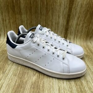 Adidas‎ Stan Smith Women's Size 10 White Navy Leather Classic Sneakers S81020